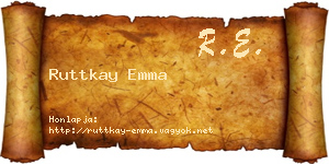 Ruttkay Emma névjegykártya